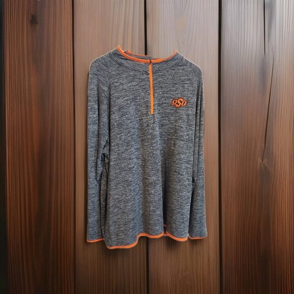 Colosseum Oklahoma State Cowboys Gray Pullover Men’s Quarter Zip OSU Cowboys XXL - Picture 1 of 7